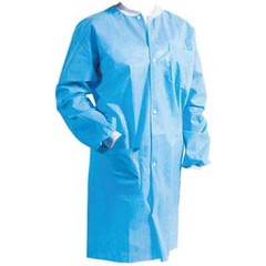 House Brand Lab Coats Sky Blue – LARGE 50/Pk. Fluid resistant, Static Free