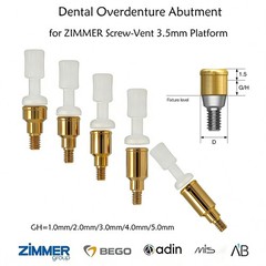 US LOCATOR Overdenture Attachment System for ZIMMER Screw-Vent BEGO/MIS Platform