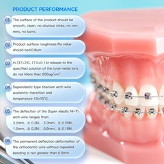 AZDENT Dental Super Elastic Round Arch Wires Niti/Stainless Steel Ovoid /Natural