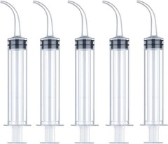 Wisdom Teeth Syringe – Pack of 5 Dental Curved Tip Syringe with Measuring Scale