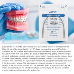 AZDENT Dental Ortho Niti Super Elastic Arch Wires Round/Rectangular Ovoid/Nature