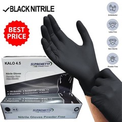 Black Nitrile Disposable Gloves Powder Free Latex Free 4.5 Mil & Size M – XXL