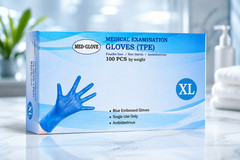 MED-GLOVE Medical Examination Gloves(TPE) , XL- 1 Box of 100