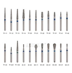 AZDENT Dental Diamond Burs For High Speed Handpiece Medium Friction Grip 1.6mm