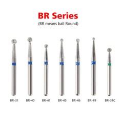 Dental Diamond Burs for High Speed Handpiece Medium FG1.6mm BR ball Round tr