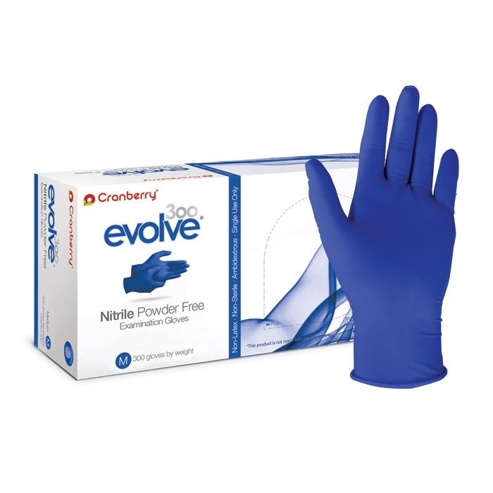 1200 Nitrile Gloves Medium Cranberry Evolve Powder Free Latex Free Medical 4 BOX