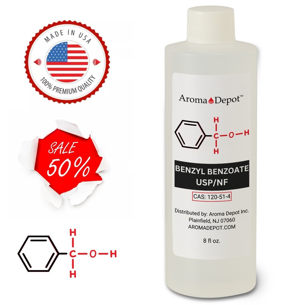 8 oz. Benzyl Benzoate USP/NF Wholesale Cas: 120-51-4 Bulk for Aroma, Cosmetics