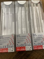 Lot Of 3 GC 000253 Metal Dental Strips #200-B Width Extra Coarse Grit Red 12/Pk