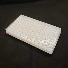 96-well reversible PP tube rack for 0.5, 1.5, & 2.0mL microtubes, WHITE, 4 CT