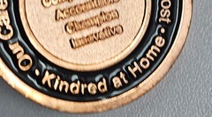Vintage Kindred at Home Challenge Coin, Corporate Employee Recognition Medal