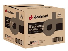 Large Black Nitrile Exam Gloves 1000 Count Powder Free Disposable Medical Gloves