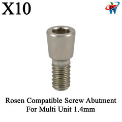 10pcs Rosen Compatible Retention Screw Abutment For Multi Unit 1.4mm Titanium