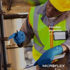 Ansell MICROFLEX SafeGrip SG-375 Extra Large Thick Disposable Latex Gloves 50