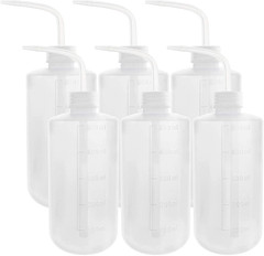 500ml Wash For Bottle Set 6pcs for Laboratory Use with Slanted Dispensing Tip