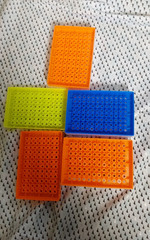 VWR Tube Rack with Lid Reversible Holds 0.2 – 1.5 ml Tubes Asst Colors 5 Racks