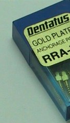 Dentatus Gold Plated Dental Screw Posts S6 Refill 12/box Short Sweden