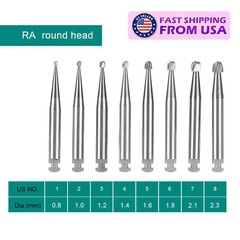 Dental Round Carbide Bur for Slow Speed Latch Type Handpiece RA 1 – RA 8 Burs