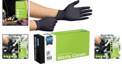 100 Disposable Nitrile Exam 3-6 mil Latex Free Medical Cleaning Food-Safe Gloves