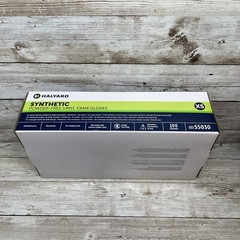 1 CASE Halyard Synthetic Vinyl Powder-Free Medical Exam Gloves Size X-SMALL