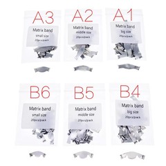 Dental Saddle Contoured Metal Matrices Matrix Band/Springclip 20Pcs/Pack