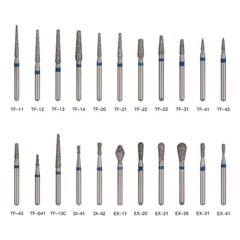1000pcs AZDENT Dental Diamond Burs For High Speed Handpiece Friction Grip Burs