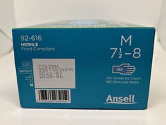 Ansell Blue Touch N Tuff 3mil Nitrile Ambidextrous Exam Chem Glove Medium 92-616