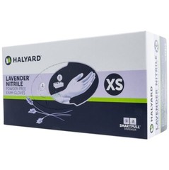 *2,500-Gloves* Halyard Lavender Powder-Free Nitrile Medical Exam X-Small 52816