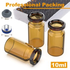 1000PCS Crimp Top Headspace 10mL Vials Aluminum Caps HPLC Lab Clear Glass Bottle
