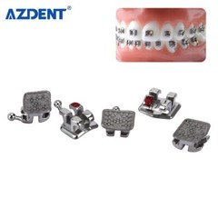 10 Packs AZDENT Dental Orthodontic Bracket Monoblock MIM Mini Roth.022 345 Hooks