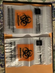 100-Pack 6″ x 9″ Biohazard Specimen Bags With Extra Pocket
