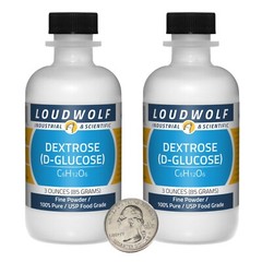 Dextrose / 6 Ounces / 2 Bottles / 100% Pure USP Food Grade / Fine Powder / USA