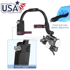 Dental Surgical Headband Binocular Loupes/5W LED Silicone Lightweight Headlamp