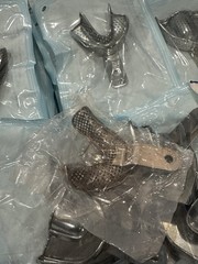 Lot of 30+ Stainless Steel Dental Impression Trays Autoclavable Perforated