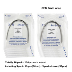 100PCS Arch Wire Orthodontic Niti Natural Ovoid Form Arches Round Rectangular