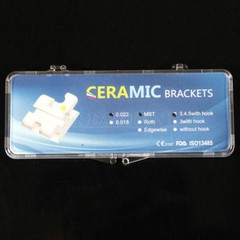 20pcs/Pack Dental Ceramic Braces Bracket 5*5 hooks 3 4 5 Orthodontic MBT.022 A!