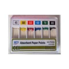 META ABSORBENT PAPER POINTS #45-80 COLOR CODED – PACK OF 200