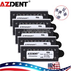 AZDENT Dental Orthodontic Metal Brackets Braces Mini Roth MBT 018 022 345 Hooks