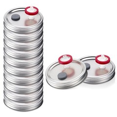 12x Wide Mouth Mushroom Liquid Culture Lid,Split-Type Mason Jar Lid with 0.22Um