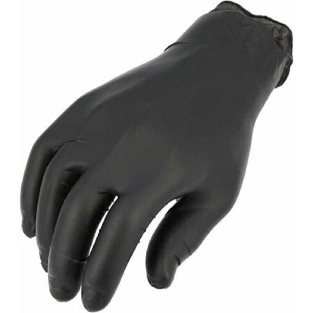 Black Nitrile Disposable Medical Examination Gloves, Latex Free, Powder Free