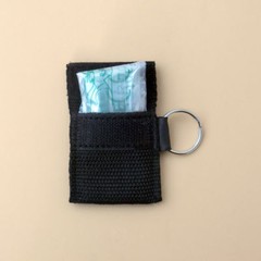 KeyRing CPR Face Shield Resuscitation 30:2 Training Black & Orange