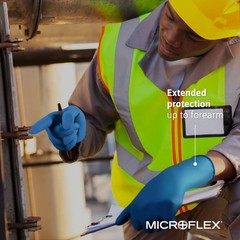 Microflex SG-375 Disposable Latex Gloves Medical / Exam Grade, Long Cuff, Thick