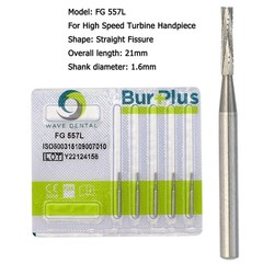 Wave Dental Carbide Burs FG 556 557 169L 701L High Speed Burs Friction Crip 19mm