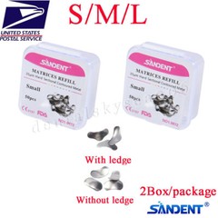 50* Dental Metal Matrices Matrix Band Sectional Contoured Refill S/M/L 35μm