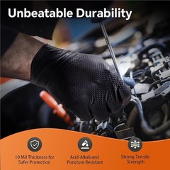 8 Mil 100/200/300/400Pcs Nitrile Disposable Gloves Powder Latex Free L & XL Size