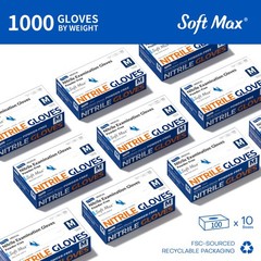Supmedic Nitrile Exam Glove, 3.5 mil Disposable Medical Medium, Blue (Medium)