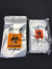 (147) Plastic Biohazard Specimen Bags 4″x5.5” & 6”x9” Resealable Zip Style