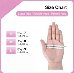 4pc/50pcs/100pcs Pink Nitrile Gloves Disposable Latex Free Cleaning Salon