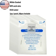 10Pcs Dental Orthodonic Niti White Arch Wire Super Elastic Upper Lower 012-020