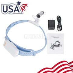 Dental Surgical Headband Binocular Loupes/5W LED Silicone Lightweight Headlamp