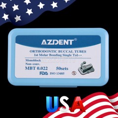AZDENT Dental Orthodontic Buccal Tube 1st 2nd Molar Roth MBT 022 Bondable Tube